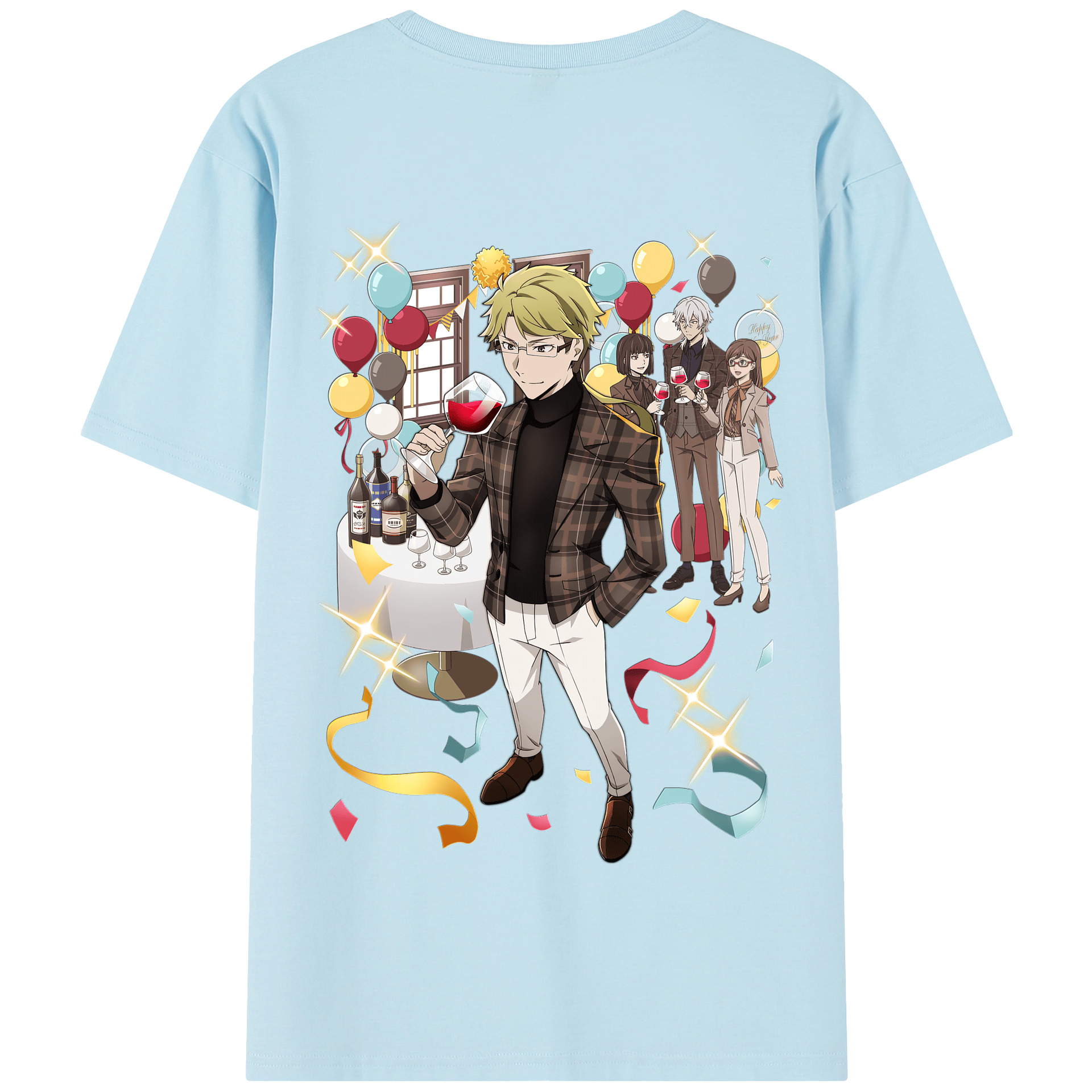 （画像用） 文豪ストレイドッグス Bungo Stray Dogs 綿100％半袖Tシャツ（背面プリント）